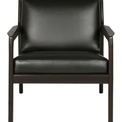 Jack Loungefåtölj, Rosenträ / Svart Läder