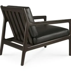 Jack Loungefåtölj, Rosenträ / Svart Läder