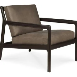 Jack Loungefåtölj, Rosenträ / Svart Läder