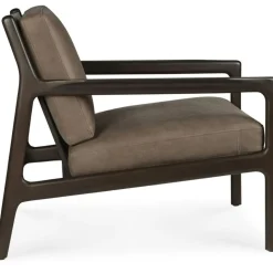 Jack Loungefåtölj, Rosenträ / Svart Läder