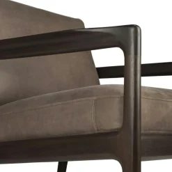 Jack Loungefåtölj, Rosenträ / Svart Läder