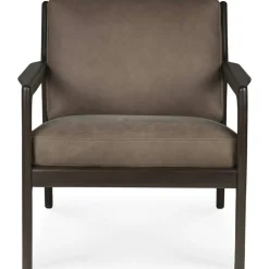 Jack Loungefåtölj, Rosenträ / Svart Läder