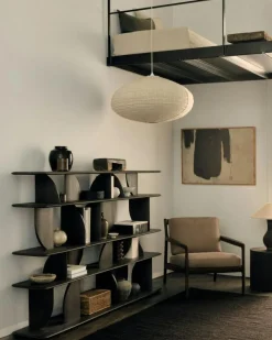 Jack Loungefåtölj, Rosenträ / Svart Läder