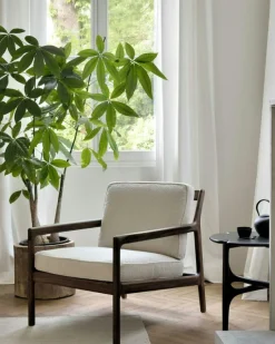 Jack Loungefåtölj, Rosenträ / Svart Läder