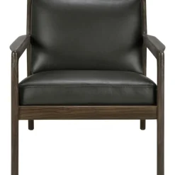 Jack Loungefåtölj, Rosenträ / Svart Läder