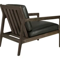Jack Loungefåtölj, Rosenträ / Svart Läder