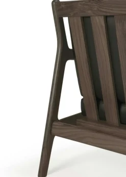 Jack Loungefåtölj, Rosenträ / Svart Läder