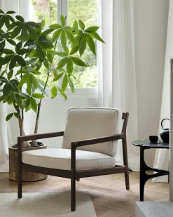 Jack Loungefåtölj, Rosenträ / Svart Läder