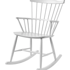 FDB Møbler Gungstolar-J52G Gungstol, Vit