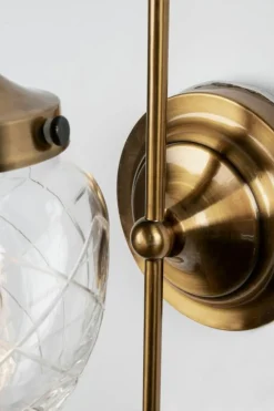 Juni Vägglampa IP44, Stål / Klar