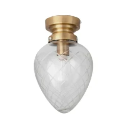 Juni Vägg-/Taklampa, Mässing / Klar