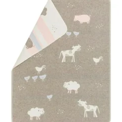 Juwel Babyfilt 70x90 cm Farm Animals, Smoke
