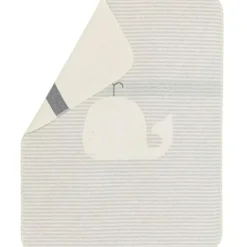 Juwel Babyfilt 70x90 cm Whale/Stripes, Grå