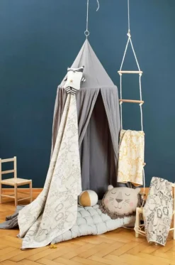 Juwel Barnfilt 100x140 cm Safari Animals, Beige / Grå