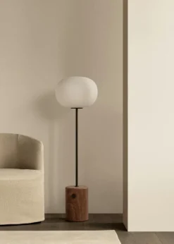 JWDA Golvlampa, Red Travertine / Bronserad Mässing