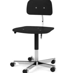 Montana Skrivbordsstolar & Kontorsstolar|Stolar-Kevi 2533 Kontorsstol, Svart Fanér / Polerad Aluminium