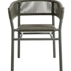 Ethimo Trädgårdsstolar-Kilt Karmstol, Varmgrå / Mörkgrå