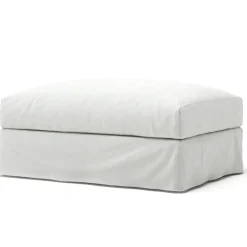 Decotique Möbelklädsel-Klädsel Till Le Grand Air Fotpall Bomull, Vit