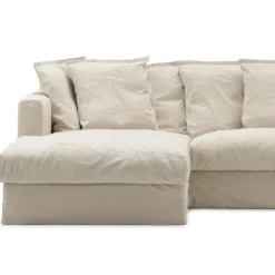 Klädsel Till Le Grand Air 3-sitssoffa Bomull Divan Vänster, Beige