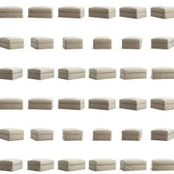 Klädsel Till Le Grand Air Fotpall Linne, Natural Blonde