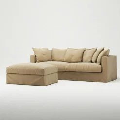 Klädsel Till Le Grand Air Fotpall Linne, Natural Blonde