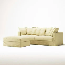 Klädsel Till Le Grand Air Fotpall Linne, Natural Blonde