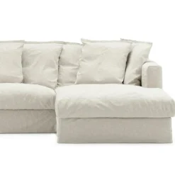 Decotique Möbelklädsel-Klädsel Till Le Grand Air 3-sitssoffa Linne Divan Höger, Future Grey