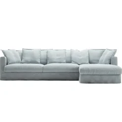 Decotique Möbelklädsel-Klädsel Till Le Grand Air 3-sitssoffa Linne Divan Höger, Future Grey