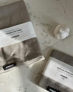 Knitted Dish Cloth- Coal Disktrasa Light Stone