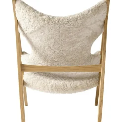 Audo Copenhagen Fåtöljer-Knitting Loungestol, Ek / Fårskinn Curly Nature