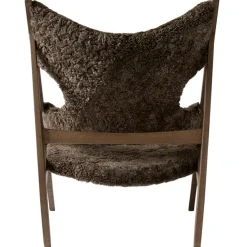 Audo Copenhagen Fåtöljer-Knitting Loungestol, Mörkbetsad Ek / Fårskinn Drake 20