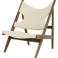 Knitting Loungestol, Valnöt / Fårskinn Sahara