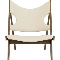 Knitting Loungestol, Valnöt / Fårskinn Sahara