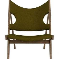 Knitting Loungestol, Valnöt / Fårskinn Sahara