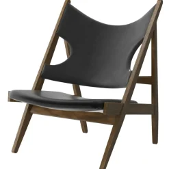 Knitting Loungestol, Valnöt / Fårskinn Sahara