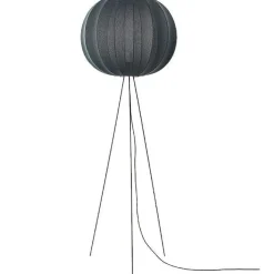 Knit-Wit Golvlampa Hög Rund 60 cm, Silver