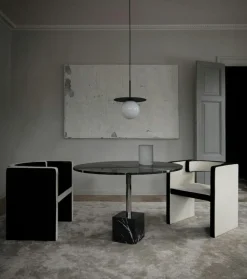 Friends & Founders Matbord Och Barbord-Knockout Matbord Ø110 cm, Svart Marmor