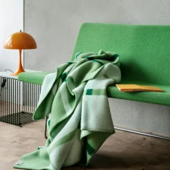 Røros Tweed Plädar & Filtar-Knut Pläd 135x200 cm, Field Green