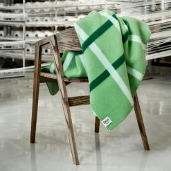 Røros Tweed Plädar & Filtar-Knut Pläd 135x200 cm, Field Green