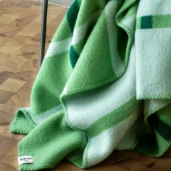 Røros Tweed Plädar & Filtar-Knut Pläd 135x200 cm, Field Green