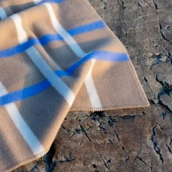 Røros Tweed Plädar & Filtar-Knut Pläd 135x200 cm, Field Green