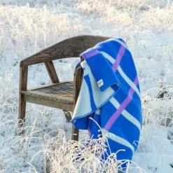 Røros Tweed Plädar & Filtar-Knut Pläd 135x200 cm, Field Green