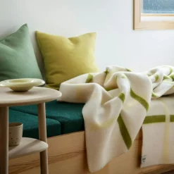 Røros Tweed Plädar & Filtar-Knut Pläd 135x200 cm, Field Green