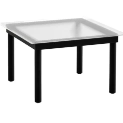 HAY Sidobord & Avlastningsbord-Kofi Sidobord 60x60 cm, Vattenbaserad Lackad Ek / Räfflat Glas