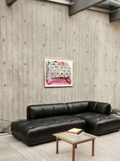 Kofi Sidobord 60x60 cm, Vattenbaserad Lackad Ek / Räfflat Glas