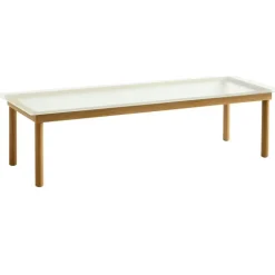 HAY Soffbord-Kofi Soffbord 140x50 cm, Vattenbaserad Lackad / Klart Glas