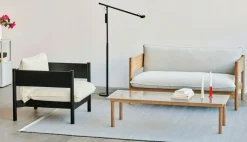 HAY Soffbord-Kofi Soffbord 140x50 cm, Vattenbaserad Lackad / Klart Glas