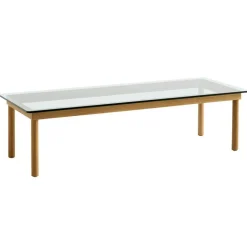 HAY Soffbord-Kofi Soffbord 140x50 cm, Vattenbaserad Lackad / Klart Glas