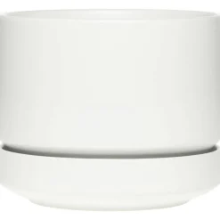 Kruka Med Fat H13,2, Mattvit