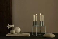 Kubus 4 Ljusstake, Olive